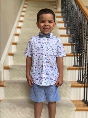 The Children's Place Nautical Shirt, Short & Bow Tie